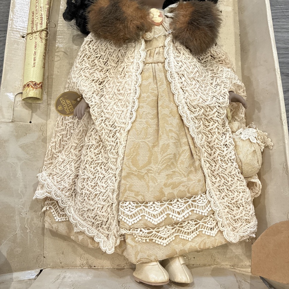 LE Collector's Choice Fine Bisque Poreclain Doll W Certificate Of Authenticity - Picture 7 of 10